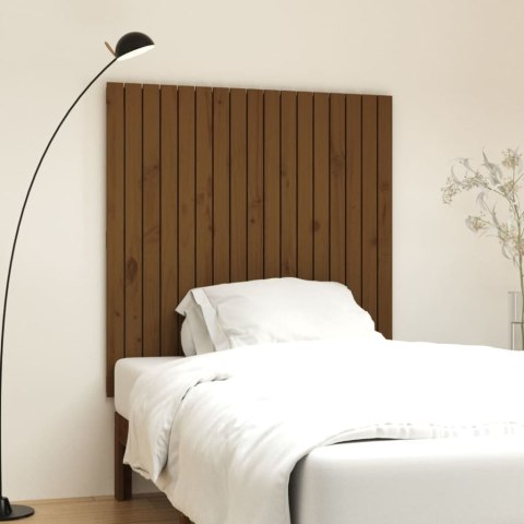 Wezgłowie łóżka, miodowy brąz, 108x3x110cm, lite drewno sosnowe