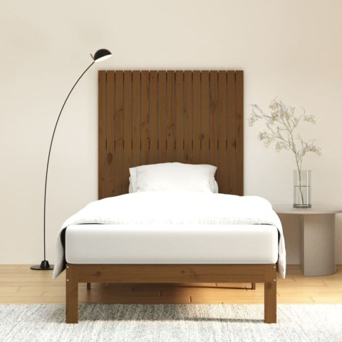 Wezgłowie łóżka, miodowy brąz, 108x3x110cm, lite drewno sosnowe
