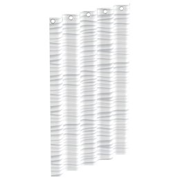 EISL Zasłona prysznicowa w białe fale, 200 x 180 x 0,2 cm
