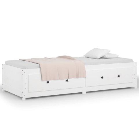 Łóżko dzienne, białe, 90x200 cm, lite drewno sosnowe