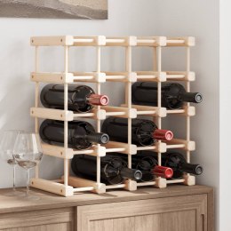 Stojak na 12 butelek wina, 46,5x23x46,5 cm, lite drewno sosnowe