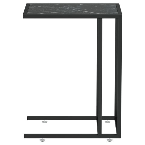 Komputerowy stolik boczny, czarny marmur, 50x35x65 cm