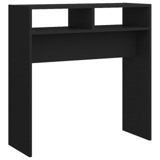 Stolik konsolowy, czarny, 78x30x80 cm, materiał drewnopochodny