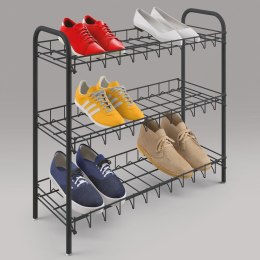 Metaltex 3-poziomowy stojak na buty Shoe 3, czarny