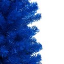 Sztuczna choinka z lampkami i bombkami, niebieska, 180 cm, PVC