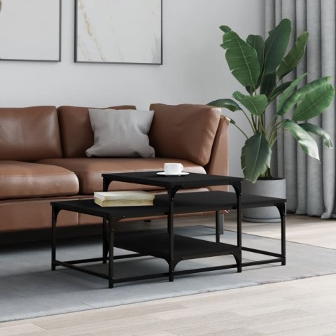 Stolik kawowy, czarny, 102x60x45 cm, materiał drewnopochodny
