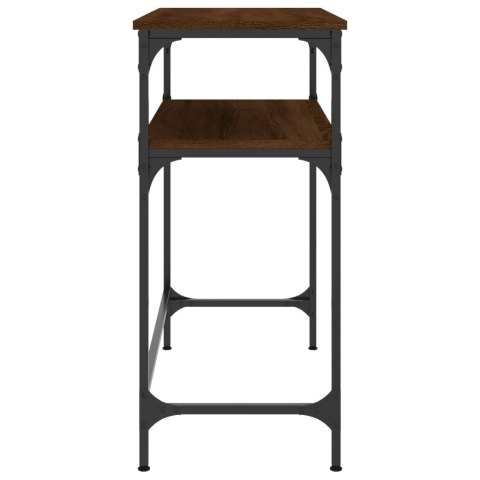 Stolik konsolowy, brązowy dąb, 75x35,5x75 cm