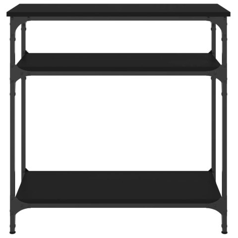 Stolik konsolowy, czarny, 75x29x75 cm, materiał drewnopochodny