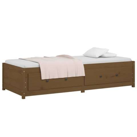 Łóżko dzienne, miodowy brąz, 75x190 cm, lite drewno sosnowe