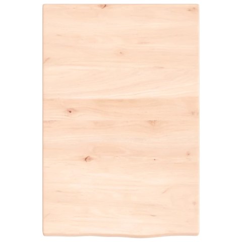 Półka, 40x60x2 cm, surowe lite drewno dębowe