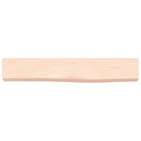 Półka, 60x10x6 cm, surowe lite drewno dębowe