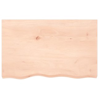 Półka, 80x20x2 cm, surowe lite drewno dębowe