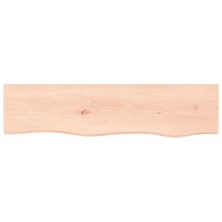 Półka, 80x20x6 cm, surowe lite drewno dębowe