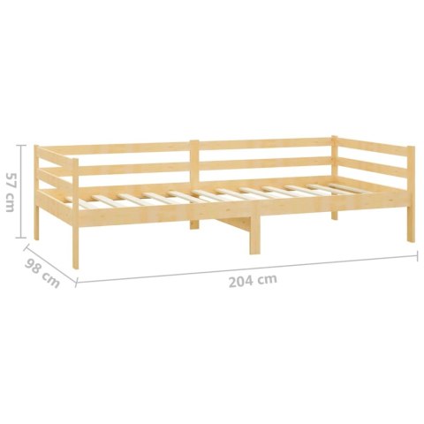 Łóżko dzienne, lite drewno sosnowe, 90x200 cm