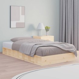 Rama łóżka, 120x190 cm, lite drewno