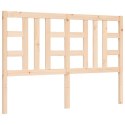 Rama łóżka z wezgłowiem, 140x190 cm, lite drewno