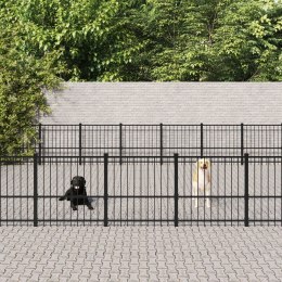 Kojec dla psa na zewnątrz, stalowy, 52,69 m²