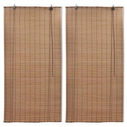 Bambusowe rolety, 2 szt., 100 x 160 cm, brązowe