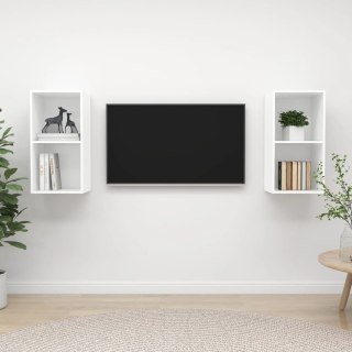 Wiszące szafki TV, 2 szt., białe, materiał drewnopochodny