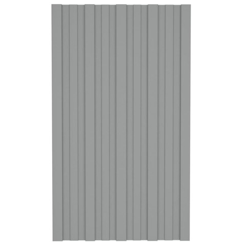 Panele dachowe, 36 szt., stal galwanizowana, szare, 80x45 cm