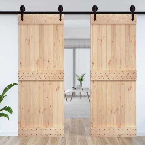 Drzwi NARVIK, 85x210 cm, lite drewno sosnowe