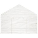 Namiot ogrodowy z dachem, biały, 11,15x4,08x3,22 m, polietylen