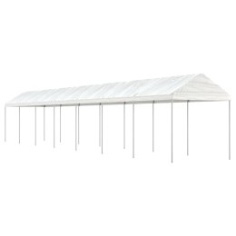 Namiot ogrodowy z dachem, biały, 15,61x2,28x2,69 m, polietylen