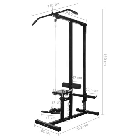 Wyciąg do ćwiczeń z obciążnikami, 40 kg