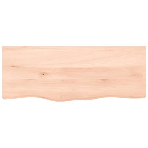 Półka, 100x40x(2-4) cm, surowe lite drewno dębowe