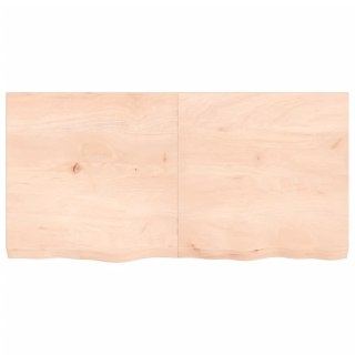 Półka, 120x60x(2-6) cm, surowe lite drewno dębowe