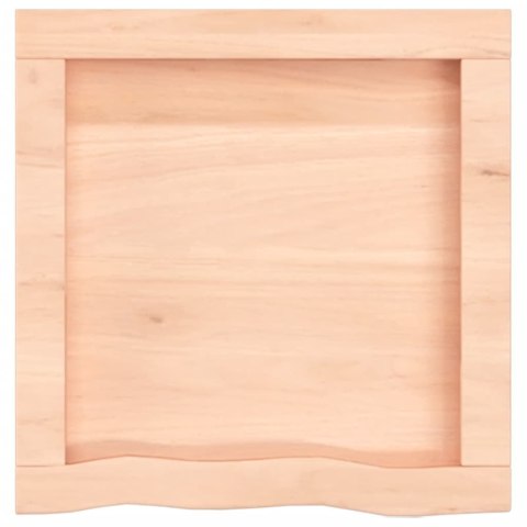 Półka, 40x40x(2-6) cm, surowe lite drewno dębowe