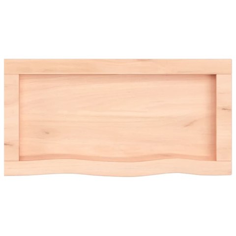 Półka, 60x30x(2-6) cm, surowe lite drewno dębowe