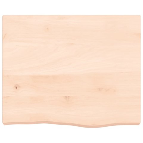 Półka, 60x50x(2-6) cm, surowe lite drewno dębowe
