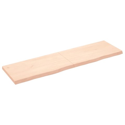 Półka, 180x50x(2-6) cm, surowe lite drewno dębowe