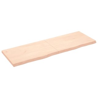 Półka, 180x60x(2-6) cm, surowe lite drewno dębowe