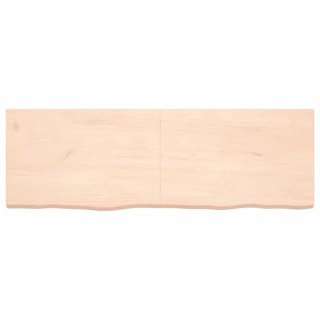 Półka, 180x60x(2-6) cm, surowe lite drewno dębowe