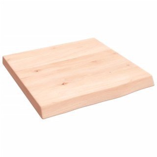 Półka, 40x40x(2-4) cm, surowe lite drewno dębowe