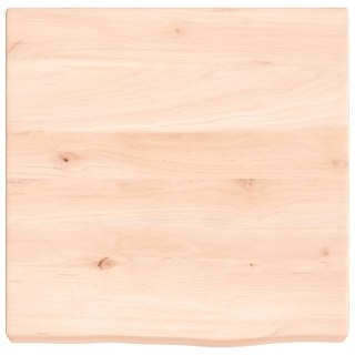 Półka, 40x40x(2-4) cm, surowe lite drewno dębowe