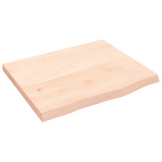 Półka, 60x50x(2-4) cm, surowe lite drewno dębowe