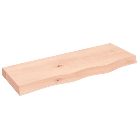 Półka, 80x30x(2-6) cm, surowe lite drewno dębowe