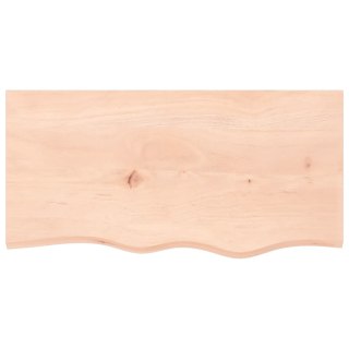 Półka, 80x40x(2-4) cm, surowe lite drewno dębowe