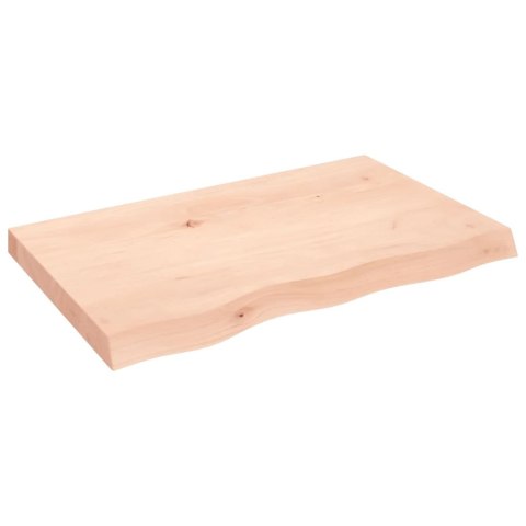 Półka, 80x50x(2-6) cm, surowe lite drewno dębowe