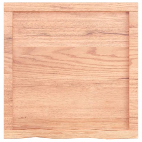 Półka, brązowa, 60x60x(2-6) cm, lakierowane lite drewno dębowe