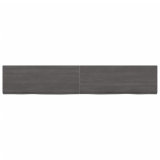 Półka, ciemnobrązowa, 160x30x(2-4) cm, wykończone drewno dębowe