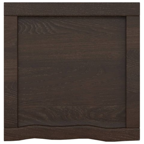 Półka, ciemnobrązowa, 40x40x(2-4) cm, wykończone drewno dębowe