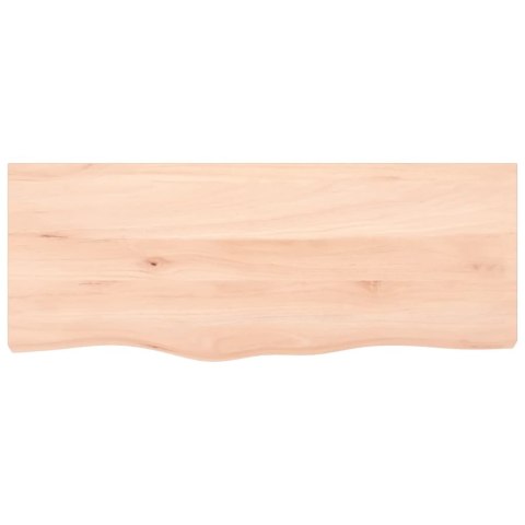 Półka, 100x40x(2-6) cm, surowe lite drewno dębowe