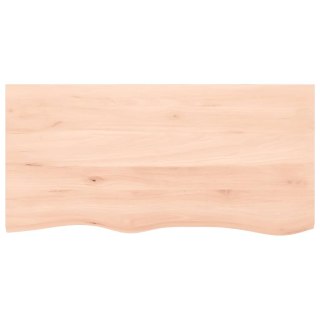 Półka, 100x50x(2-4) cm, surowe lite drewno dębowe