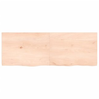 Półka, 140x50x(2-4) cm, surowe lite drewno dębowe