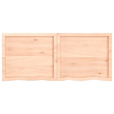 Półka, 140x60x(2-4) cm, surowe lite drewno dębowe