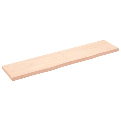 Półka, 180x40x(2-6) cm, surowe lite drewno dębowe
